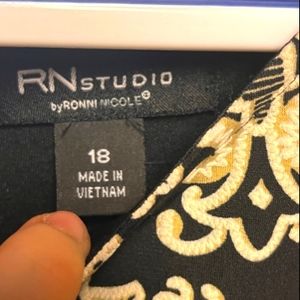 Black and Cream Paisley Dress